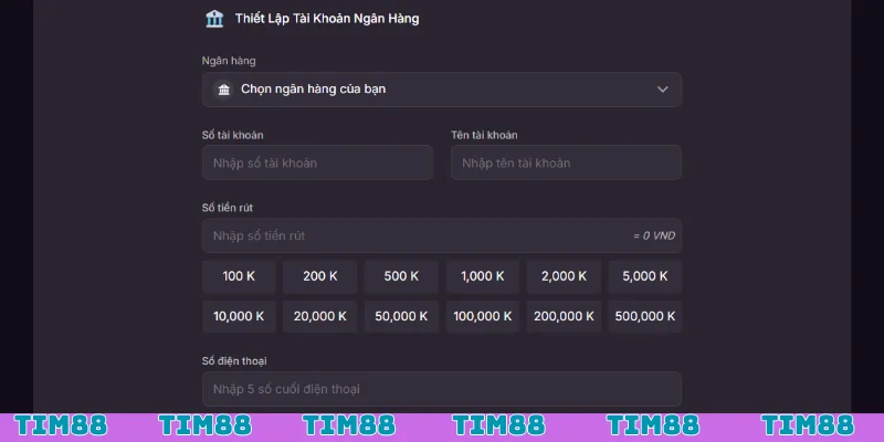 Sử dụng chuyển khoản ngân hàng để nạp tiền đáp ứng điều kiện